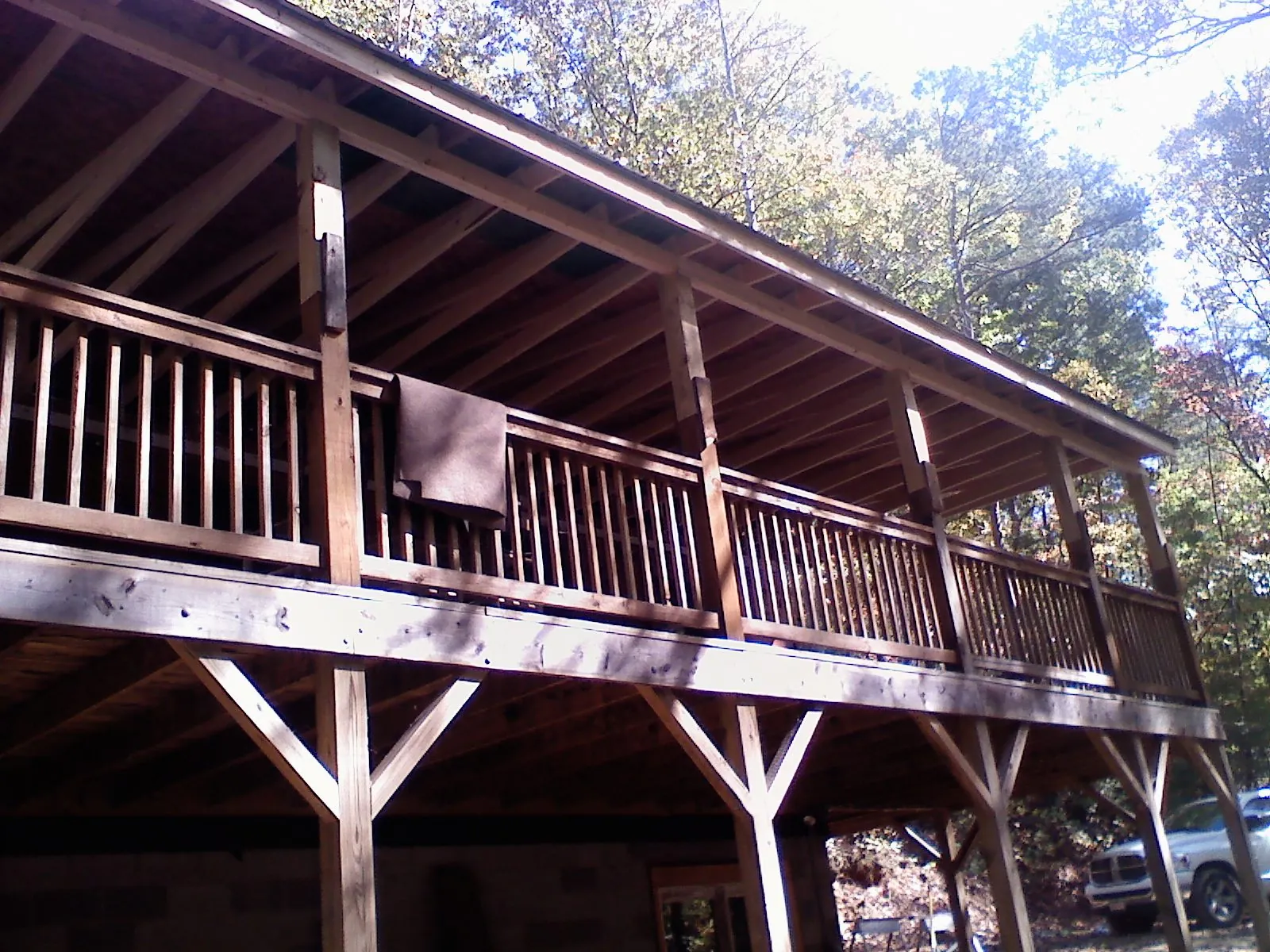 Timber framing under a new elevated porch and deck — Roof Leak Repair in Kensett by Roofing Brothers